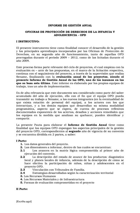 Formato Informe Gestion Sena Informe De Gestin Anual Oficinas De