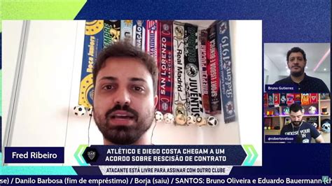 Diego Costa deixará o Atlético MG partes encaminham acerto de rescisão