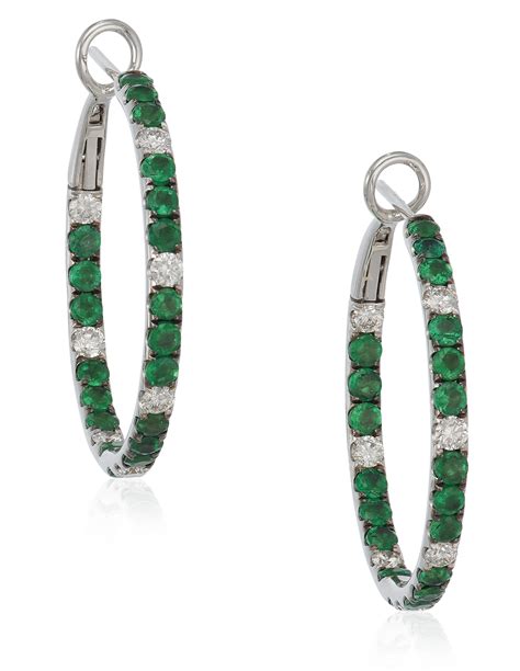 Emerald And Diamond Hoop Earrings Christies