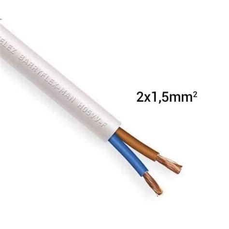 Câble électrique souple H05VVF 2x1 5mm² blanc MIGUELEZ Couronne de