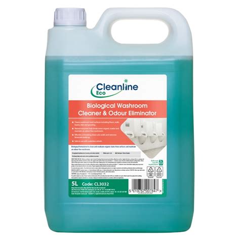 Cleanline Eco Biological Washroom Cleaner Odour Eliminator 5 Litre