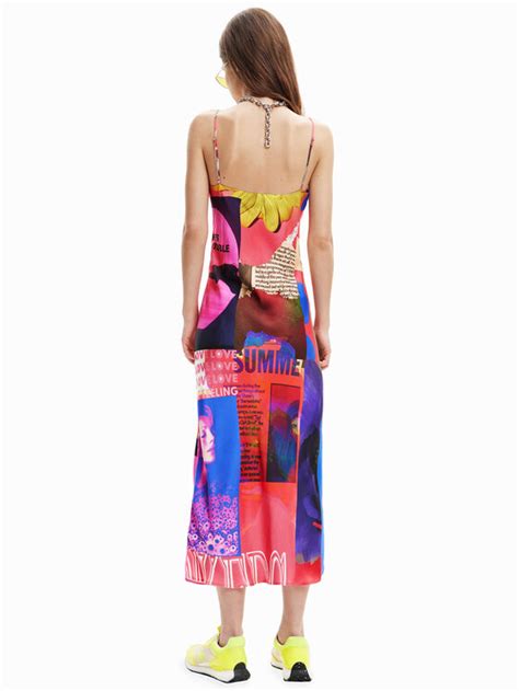 Desigual Sommerkleid Montpellier Swvw Rosa Regular Fit Modivo At