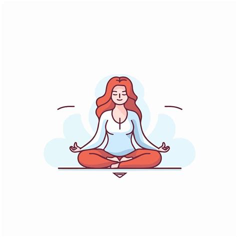 Ilustraci N De Una Mujer Haciendo Yoga En Posici N De Loto Vector Premium