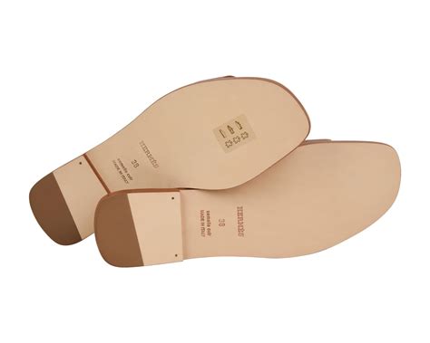 Hermes Sandal Flat Oran Gold Box Calfskin 38 8 New W Box At 1stDibs