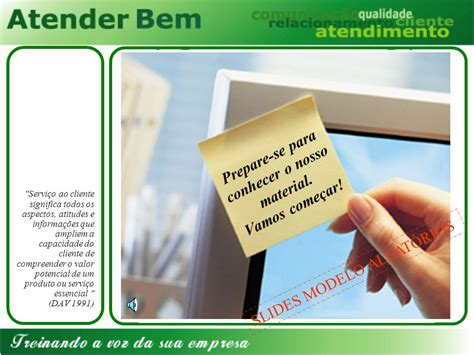 Curso Em Cd Rom Como Atender Bem Slides Modelo Aleat Rios Ppt Carregar