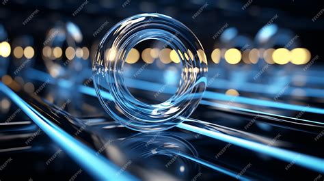 premium photo  shiny metal object   light