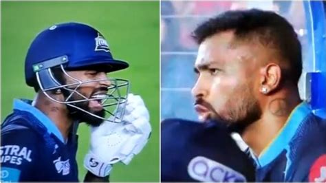 Watch Furious Hardik Pandya Loses Cool After Being Dismissed Shouts In Dugout During Gt Vs Rr