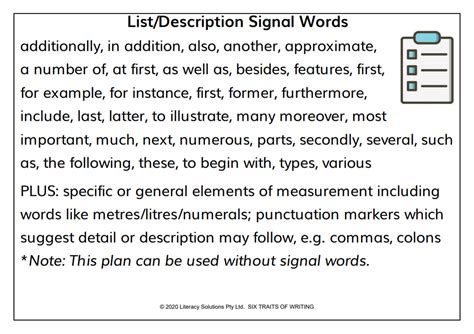 Text Structure Signal Words