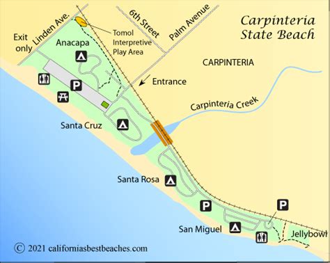 Carpinteria Campground Map