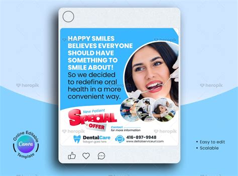 Dental Social Media Banner Canva Template Heropik