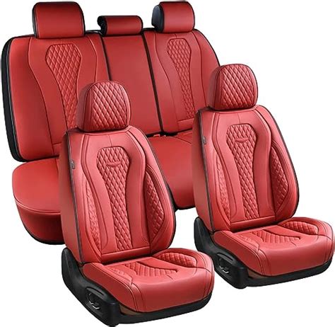 Coverado Leather Seat Covers Full Set 5 Seats Universal