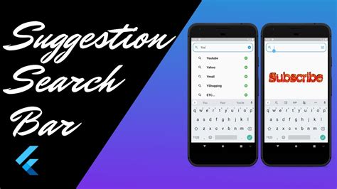 Suggestion Search Bar Ui In Flutter Flutter Tutorials Youtube