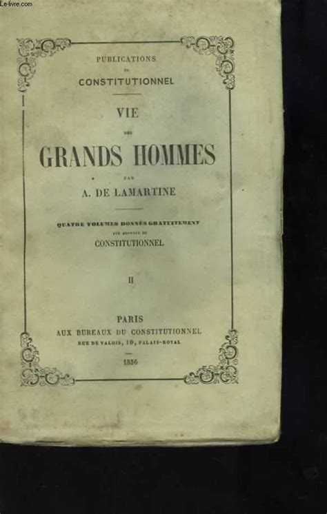 Vie Des Grands Hommes Tomes Par Lamartine A De Bon Couverture