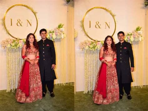 Ira Khan Nupur Shikhare Wedding Reception Bride In Red Lehenga Groom In