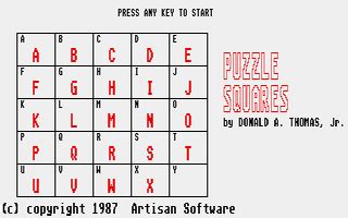 Puzzle Squares Atari ST Game Atari Legend