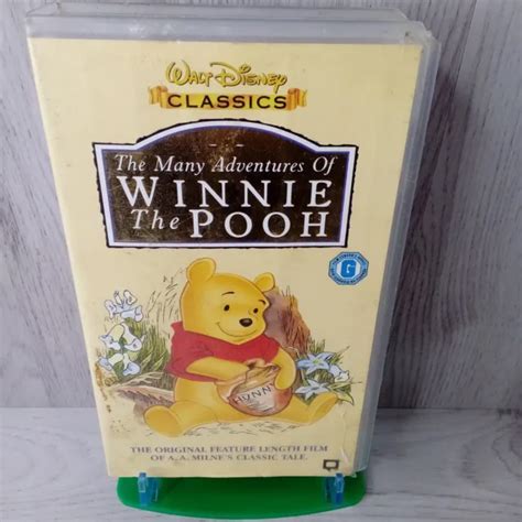 The Many Adventures Of Winnie The Pooh Vhs Tape Rare Retro Movie