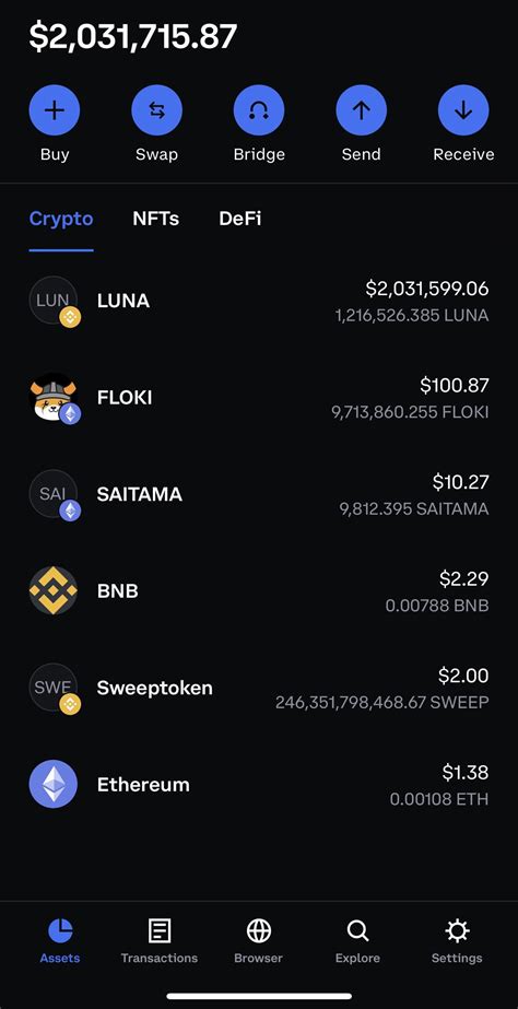 Why does my Coinbase wallet show that I have 2 million in Luna : r/LunaClassic