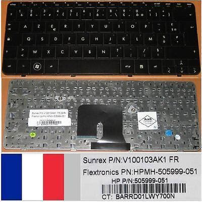 Clavier Azerty Français HP Pavilion DV2 1000 V100103AK1 HPMH 505999 051