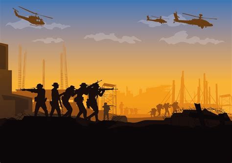 Premium Vector Military Illustration Army Background