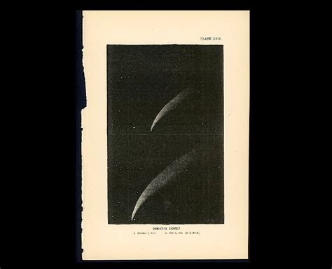 C Donati S Comet Lithograph Original Antique Print Celestial