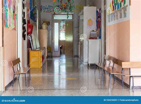 Hallway Of A Nursery For Children Stock Image Image Of Kids