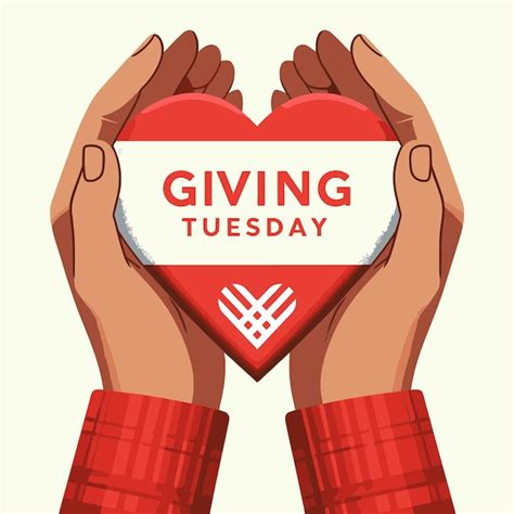 Premium Vector Giving Tuesday Hands Hold T Heart T Box