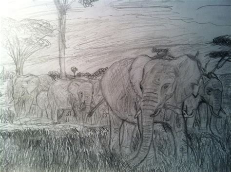 Elephant Herd by TheRavensBastard39 on DeviantArt