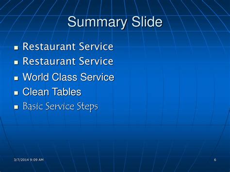 Ppt Restaurant Service Powerpoint Presentation Free Download Id40405