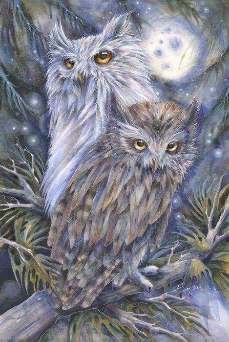 Owl Bird Pet Birds Cross Paintings Original Paintings Owl Paintings