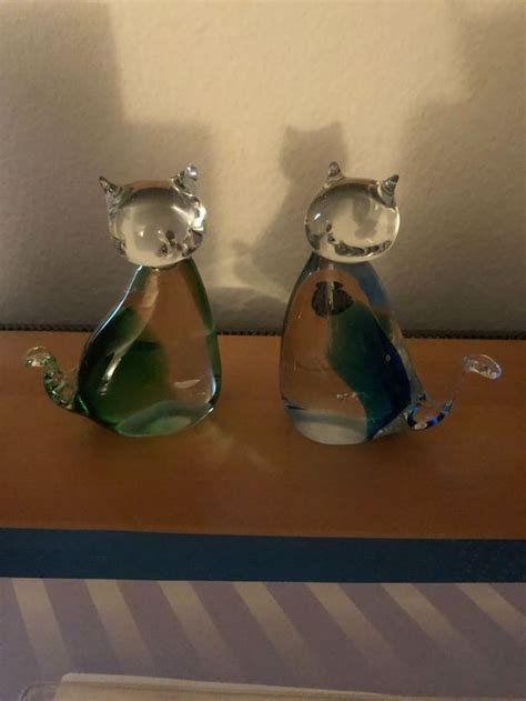 2 sehr schöne Katzenfiguren aus Glas Kaufen auf Ricardo