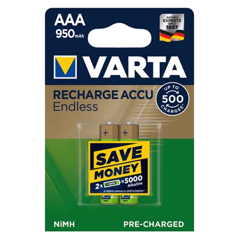 VARTA Punjive Baterije Endless 2 X AAA 950 MAh Gigatron