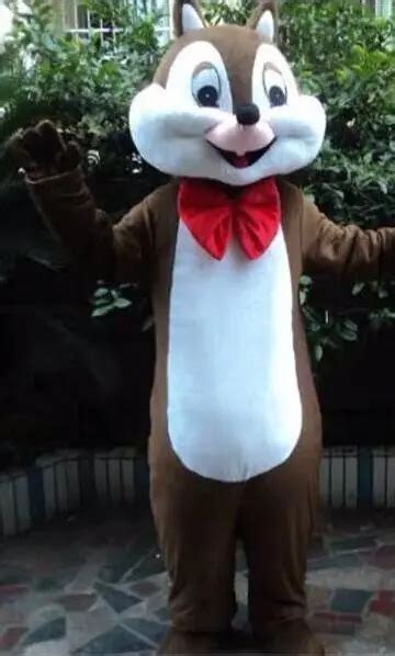 Kostum Maskot Chip Coklat Dan Dale Yang Indah Chamotte Tupai Chipmunk