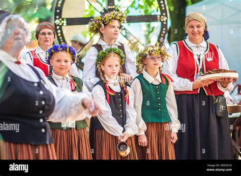 Group Latvian People In National Hi Res Stock Photography And Images