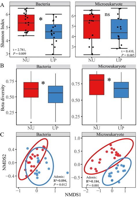 The Alpha A And Beta B Diversity Are Demonstrated By Boxplots C