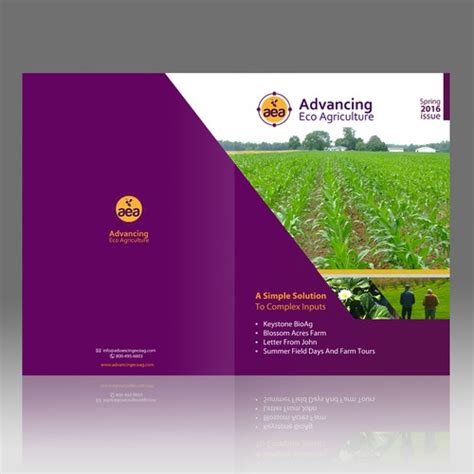 Create A Front And Back Page Cover For An Agricultural Newsletter