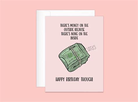 Birthday Card No Money Clever Birthday Card Birthday Cards - Etsy