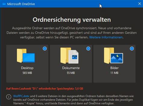 Onedrive Sicherung Vom Desktop Dokumenten Bildern Erstellen J Rg