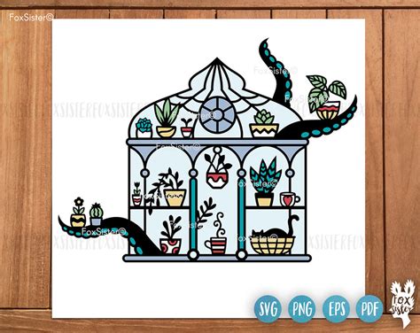 Greenhouse Svg Design For Cricut And Silhouette Gardening Etsy Uk