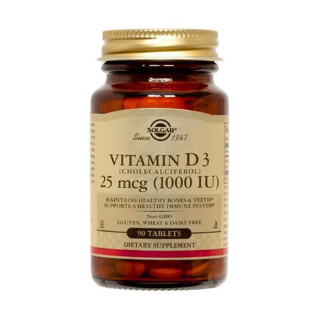 Vitamin D3 (Cholecalciferol) 25 mcg (1000 IU) Tablets - Farmacia Greke