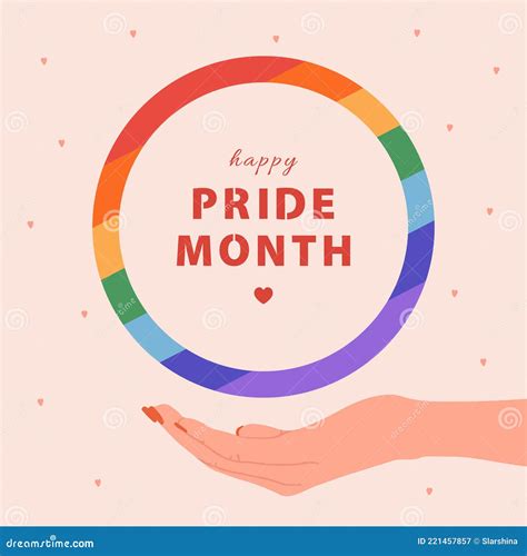 Happy Pride Month Concept Gay Parade Lgbt Rainbow Flag Vector