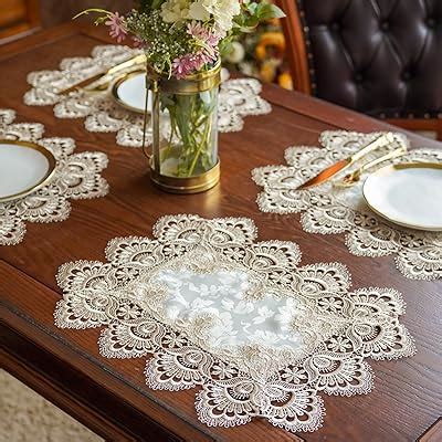 Amazon Grelucgo Handmade Crochet Cotton Lace Table Placemats