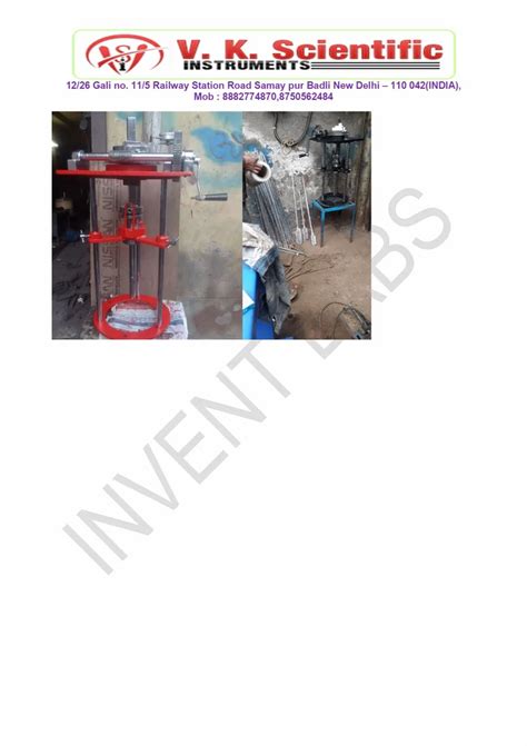 In Situ Vane Shear Test Apparatus At Rs Soil Testing Equipment