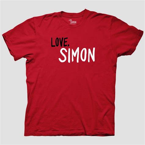 Mens Love Simon Short Sleeve Graphic T Shirt Red 2xl Black Red S