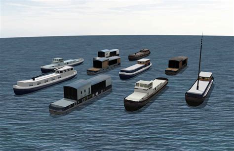 Barge-based House Boats (10 variants) - Reality Modelling