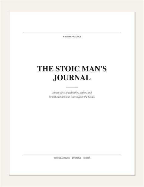 Stoic Journal Pdf For Men