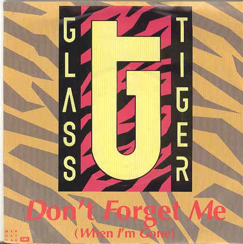 Glass Tiger Don T Forget Me When I M Gone Records LPs Vinyl And CDs