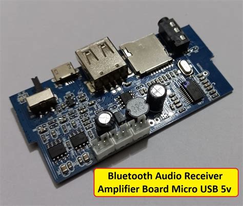 Bluetooth Audio Receiver Amplifier Board Micro Usb V Mm