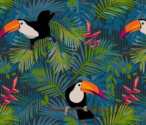 Rainforest Toucans fabric - mariafaithgarcia - Spoonflower