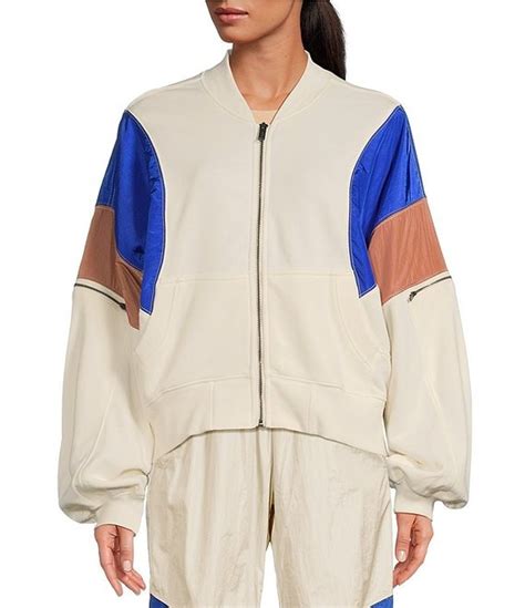 Free People Fp Movement Varsity Color Block Track Jacket Dillard S