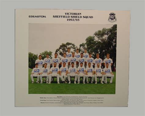 Photograph: Victorian Sheffield Shield Squad 1992-93 - Australian Sports Museum